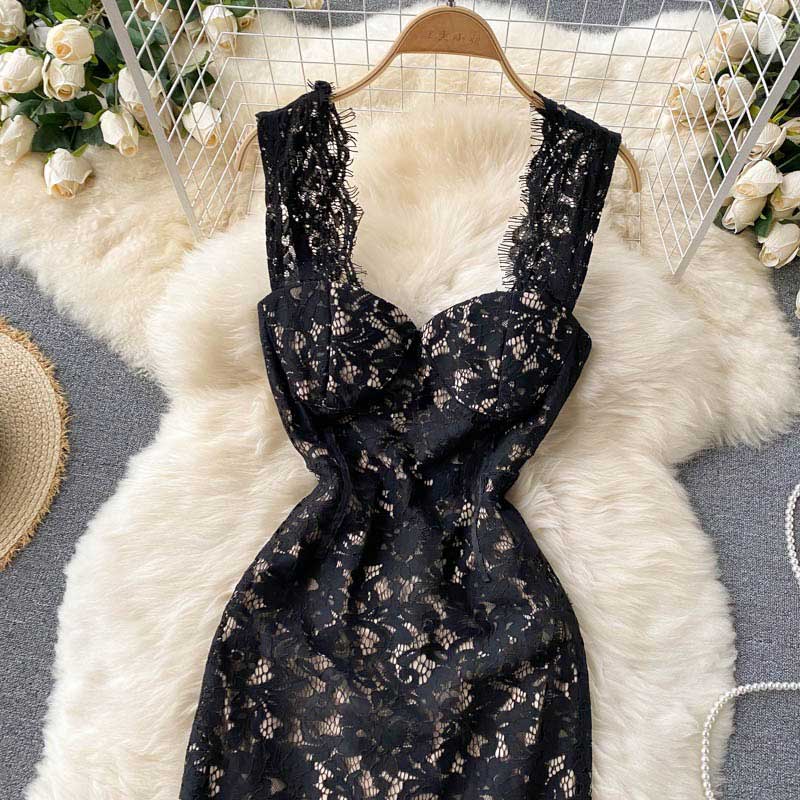 Sexy Nightclub Mid-Length Summer Lace Women's Dress - Harmony Gallery