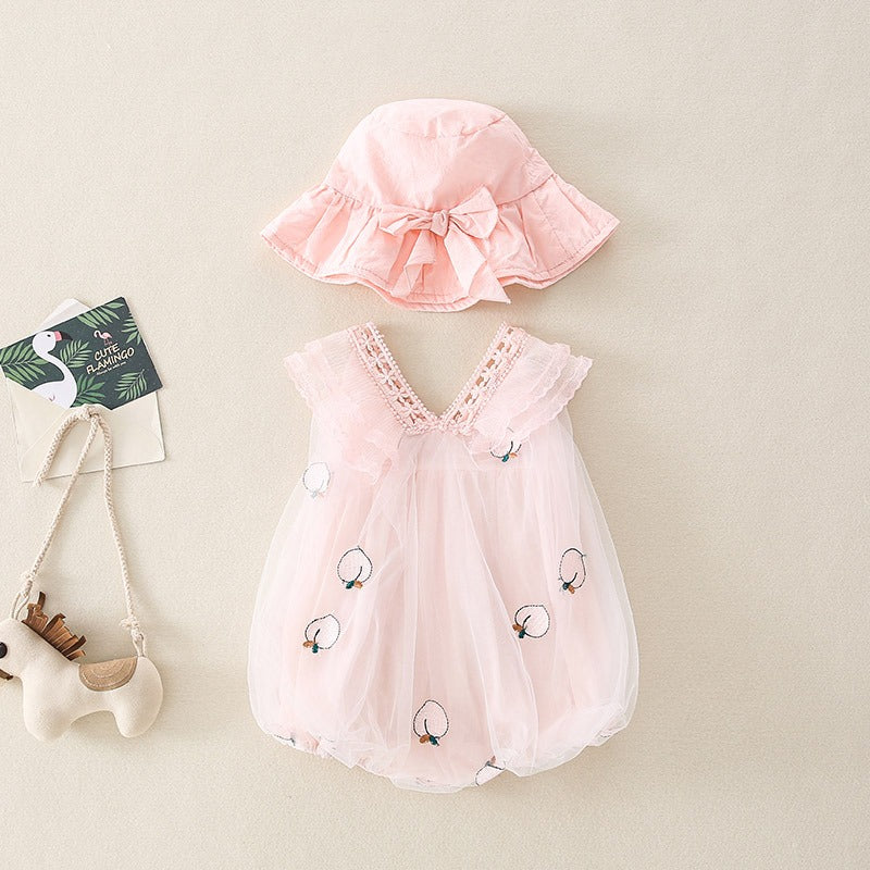 Cute Summer Triangle Baby Wrapping Girl's Romper - Harmony Gallery