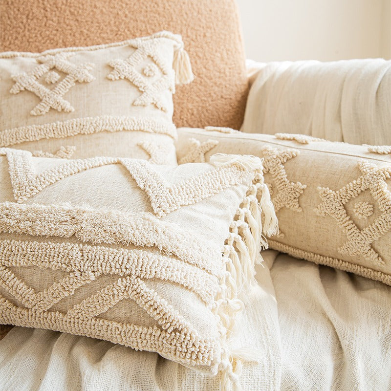 Bohemian Handmade Tassel Embroidery Living Room Cushion - Harmony Gallery