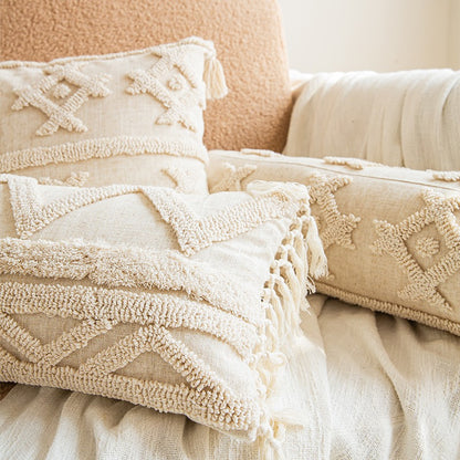 Bohemian Handmade Tassel Embroidery Living Room Cushion - Harmony Gallery