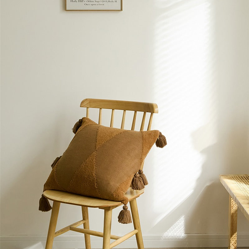 Hand Tufted Knitted Living Room Sofa Decorative Cushion - Harmony Gallery