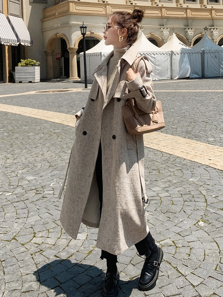 Coarse Woolen Loose Hepburn Fragrant Women's Coat - Harmony Gallery