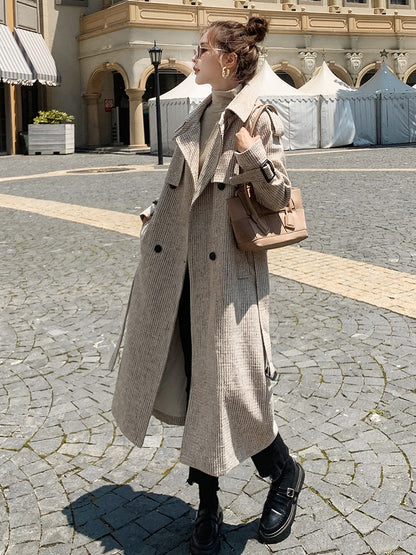 Coarse Woolen Loose Hepburn Fragrant Women's Coat - Harmony Gallery