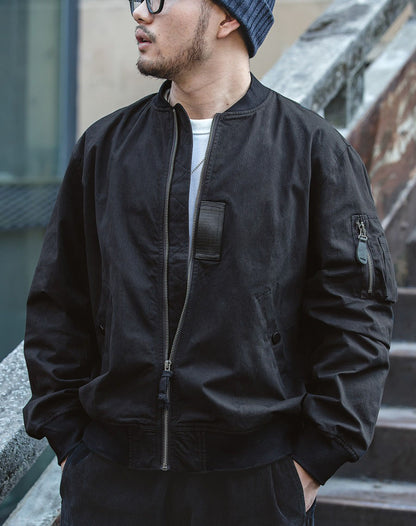 American Retro Air Force MA1 Bomber Military Men's Jacket - Harmony Gallery