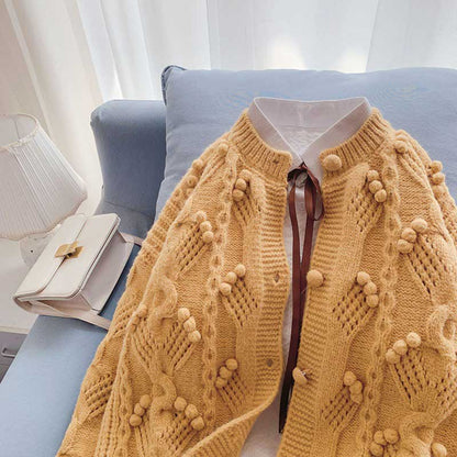Spring Design Loose Knitted Women's Cardigan - Harmony Gallery