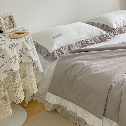 Cotton Heart Cream Cool Air Conditioning Three-Piece Bed Set - Harmony Gallery