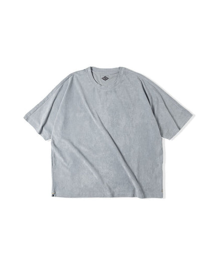Tooling Retro Faux Suede Loose Soft Waxy Breathable Men's T-Shirt - Harmony Gallery