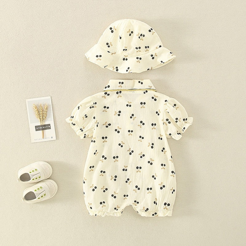 Thin One-Piece Suit Full Moon Summer Baby Girl's Romper - Harmony Gallery