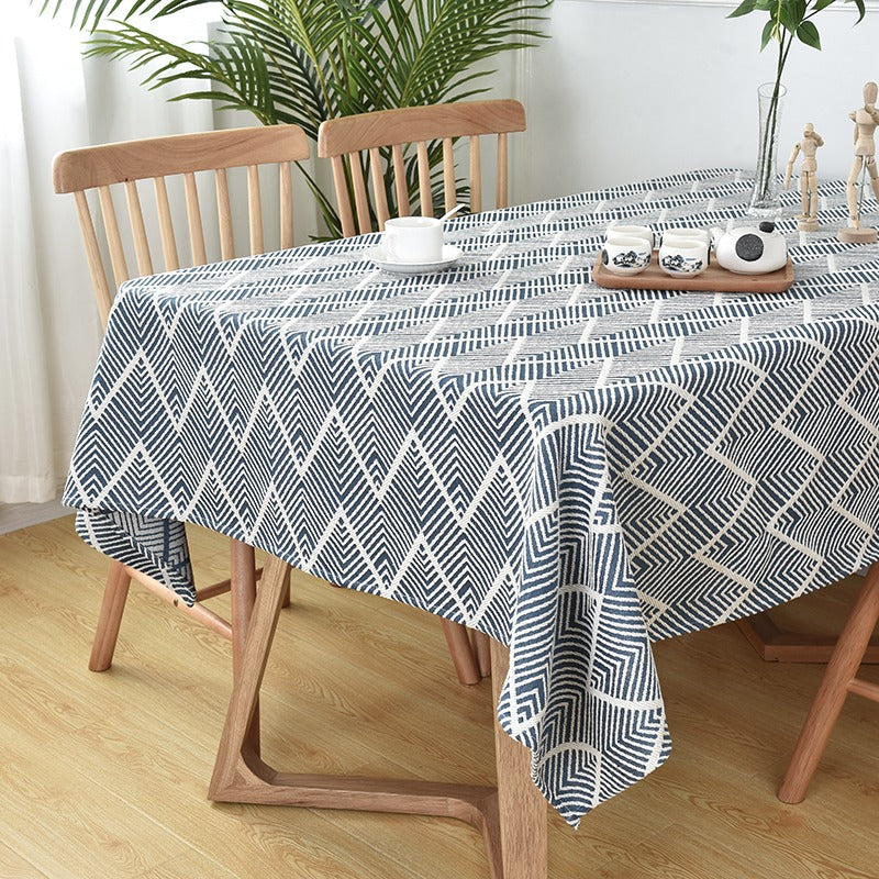 Cotton Linen Fresh Nordic Rectangular Coffee Tablecloths - Harmony Gallery