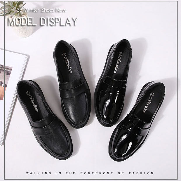 British Style All-Match Leather Formal Women's Loafer - Harmony Gallery