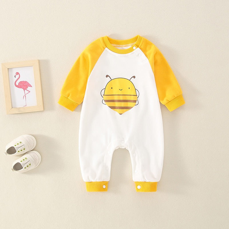 Cute One-Piece Cartoon Cotton Baby Boy's Romper - Harmony Gallery