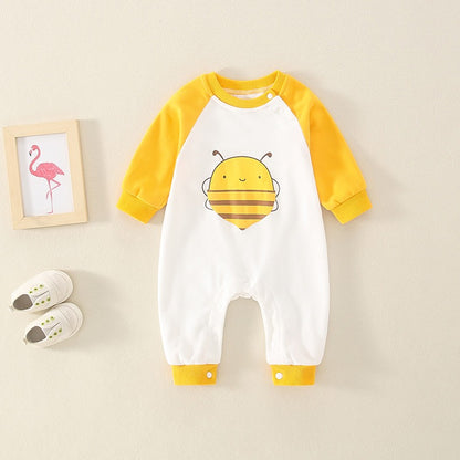Cute One-Piece Cartoon Cotton Baby Boy's Romper - Harmony Gallery