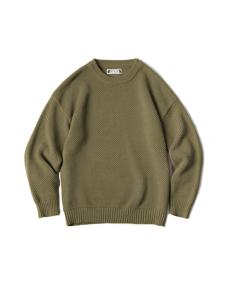 Tooling Retro Pineapple Pattern Drop-Shoulder Men's Sweater - Harmony Gallery