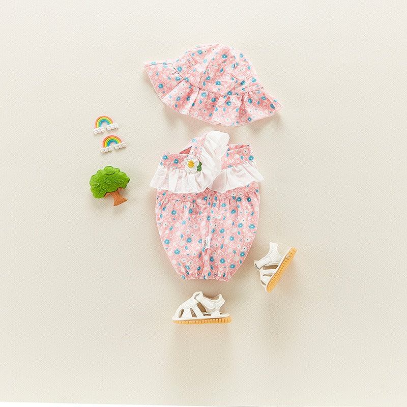 Triangle Summer One-Piece Wrap Dress Baby Girl's Romper - Harmony Gallery