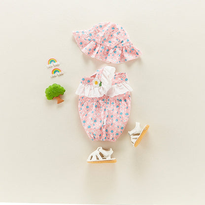 Triangle Summer One-Piece Wrap Dress Baby Girl's Romper - Harmony Gallery