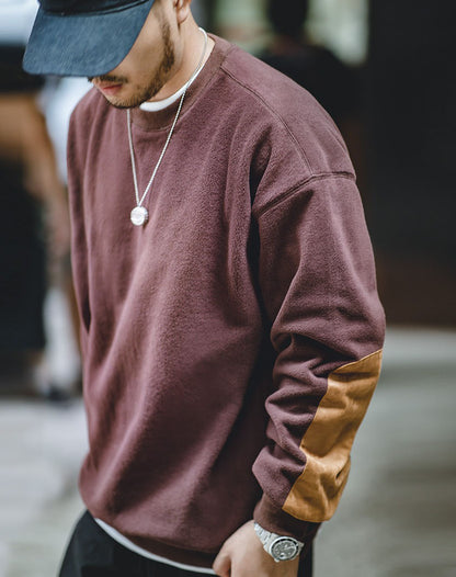 American Retro Plus Fleece Coral Men's Sweater - Harmony Gallery