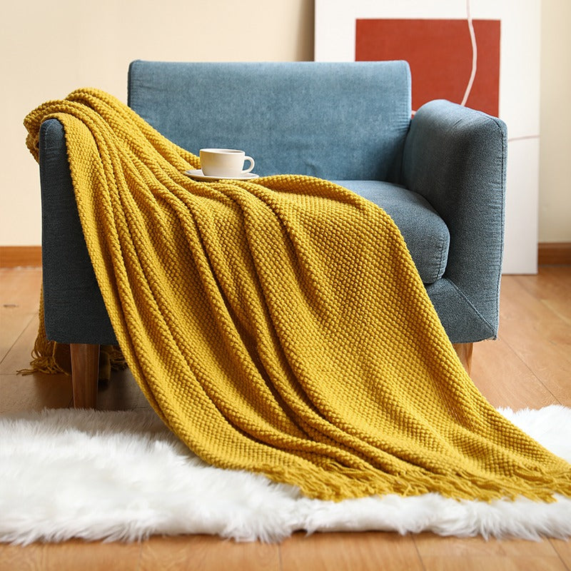 Multifunctional Four Seasons Knitted Decoration Sofa Blanket - Harmony Gallery
