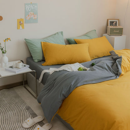 Pure Cotton Skin-Friendly Knitted Four-Piece Breathable Bed Set - Harmony Gallery