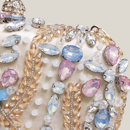 Pastel Rhinestone Banquet High-End Evening Clutch Bag - Harmony Gallery
