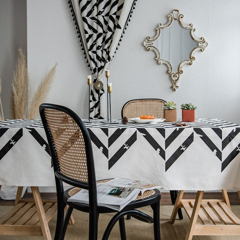 High-Quality Linen Rectangular Nordic Retro Tablecloths - Harmony Gallery