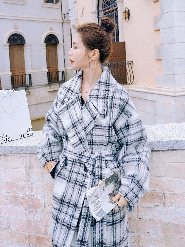 French Winter Hepburn Style Loose Woolen Women's Coat - Harmony Gallery