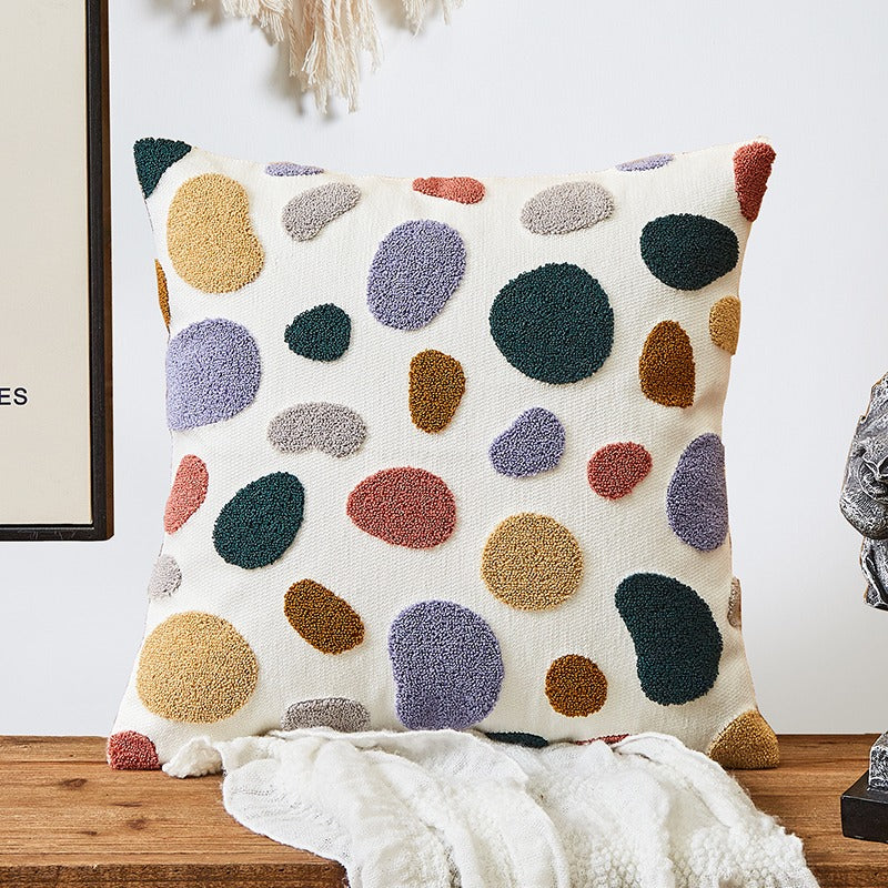 Nordic Cotton Towel Embroidery Living Room Sofa Cushion - Harmony Gallery
