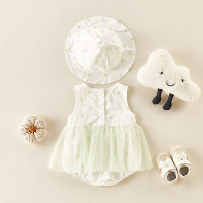 Cute Cotton Summer One-Piece Baby Girl's Romper - Harmony Gallery