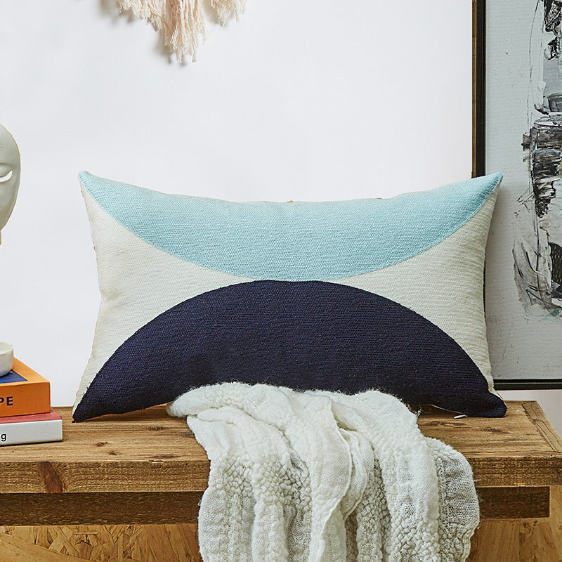 Nordic Ocean Cotton Embroidery Living Room Sofa Cushion - Harmony Gallery