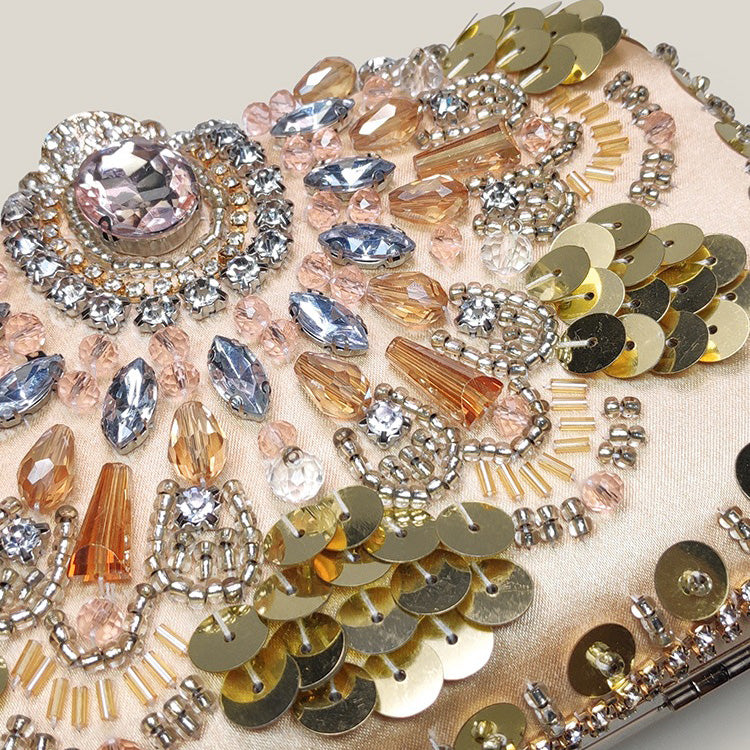 Sequined Rhinestone High-End Fashion Evening Clutch Bag - Harmony Gallery
