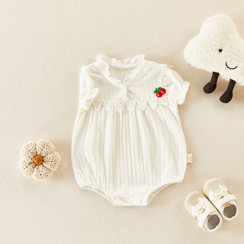 One-Piece Full Moon Summer Thin Baby Girl's Romper - Harmony Gallery