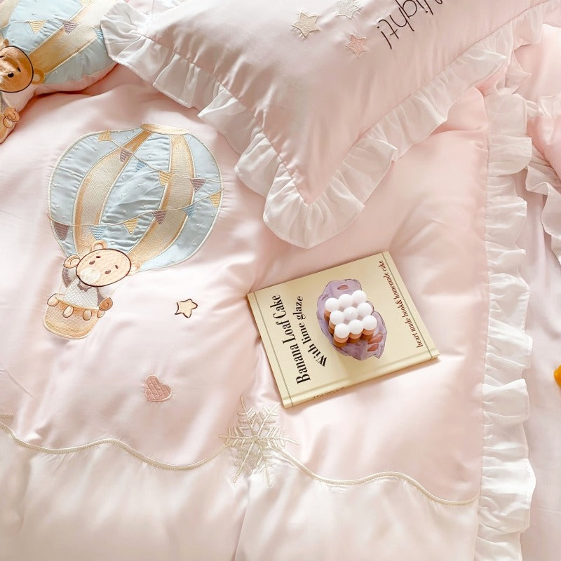 Cute Little Elephant Tencel Four-Piece Bed Set - Harmony Gallery