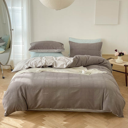 Milk Waffle Four-Piece Pure Cotton High-Quality Bed Set - Harmony Gallery