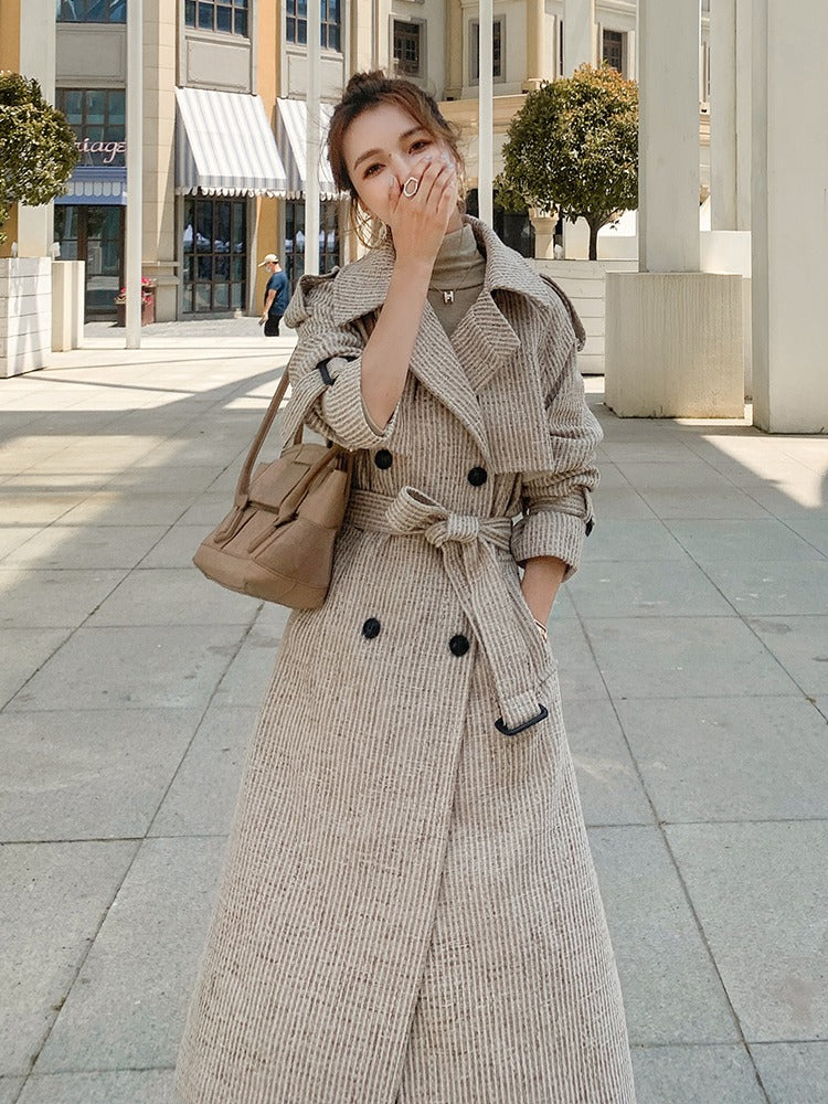 Coarse Woolen Loose Hepburn Fragrant Women's Coat - Harmony Gallery