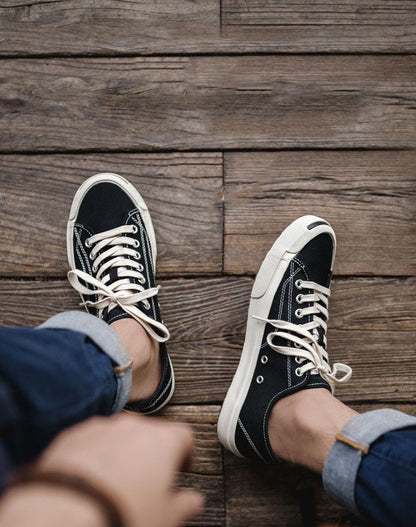 Casual Open Smile Trendy Retro Unisex Canvas Shoes - Harmony Gallery