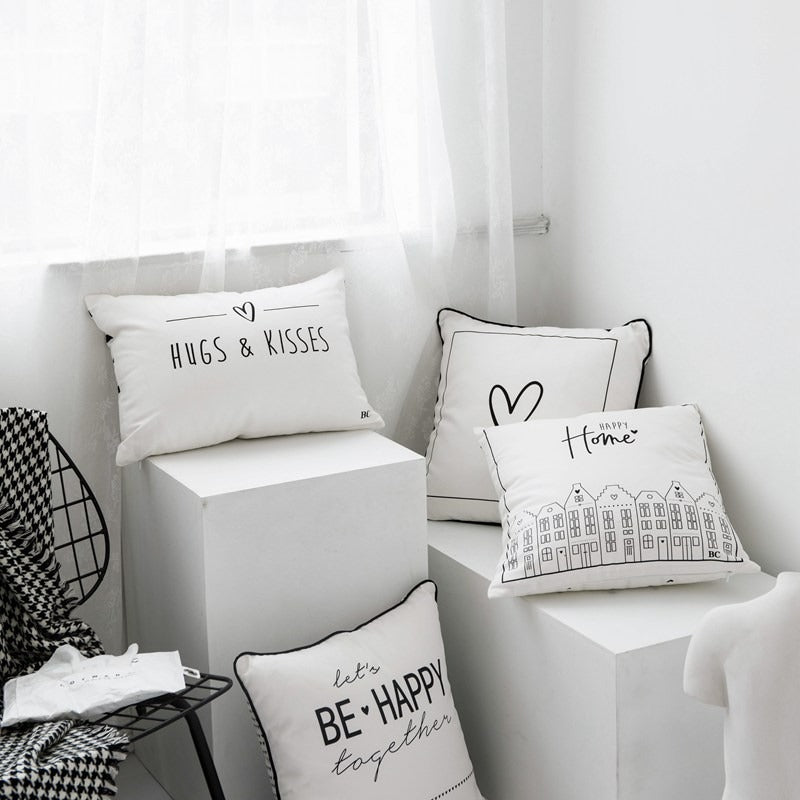 Simple Nordic Cotton Living Room Sofa Cushion - Harmony Gallery