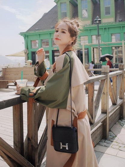 Mid-Length Loose British Style Women's Trench Coat - Harmony Gallery