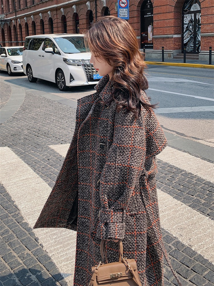 Coarse Mid-Length Casual Fashion Woolen Women's Coat - Harmony Gallery