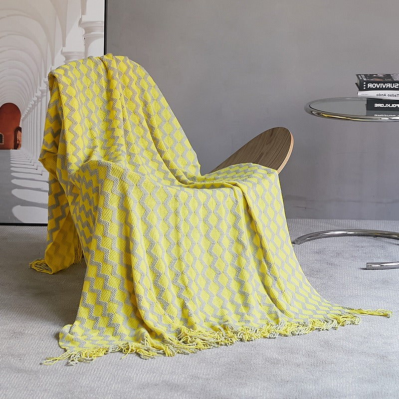 Multifunctional Knitted Nordic Style Decoration Sofa Blanket - Harmony Gallery