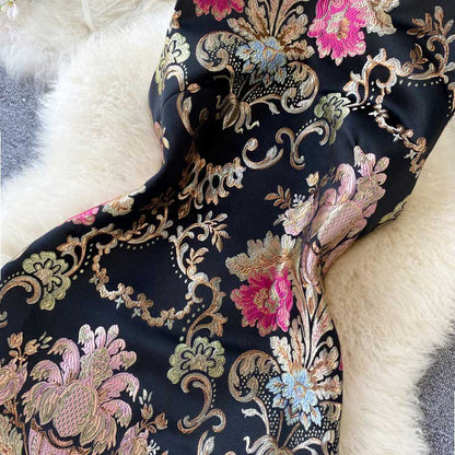 Adorable Luxury Embroidery Jacquard Women's Dress - Harmony Gallery