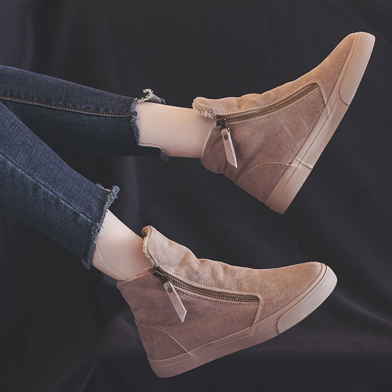 Warm Winter Canvas Snow Cotton Martin Women's Boots - Harmony Gallery