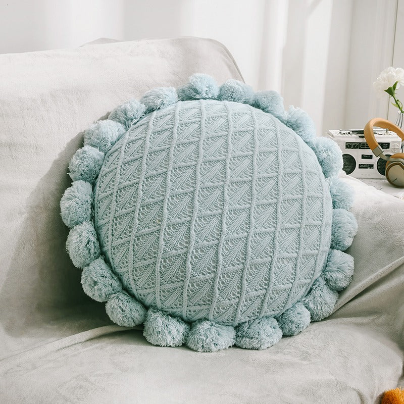 Cute Knitted Nordic Sunflower Balcony & Sofa Futon Cushion - Harmony Gallery