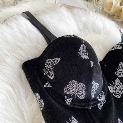 American Sexy Retro Camisole Butterfly Women's Bra - Harmony Gallery