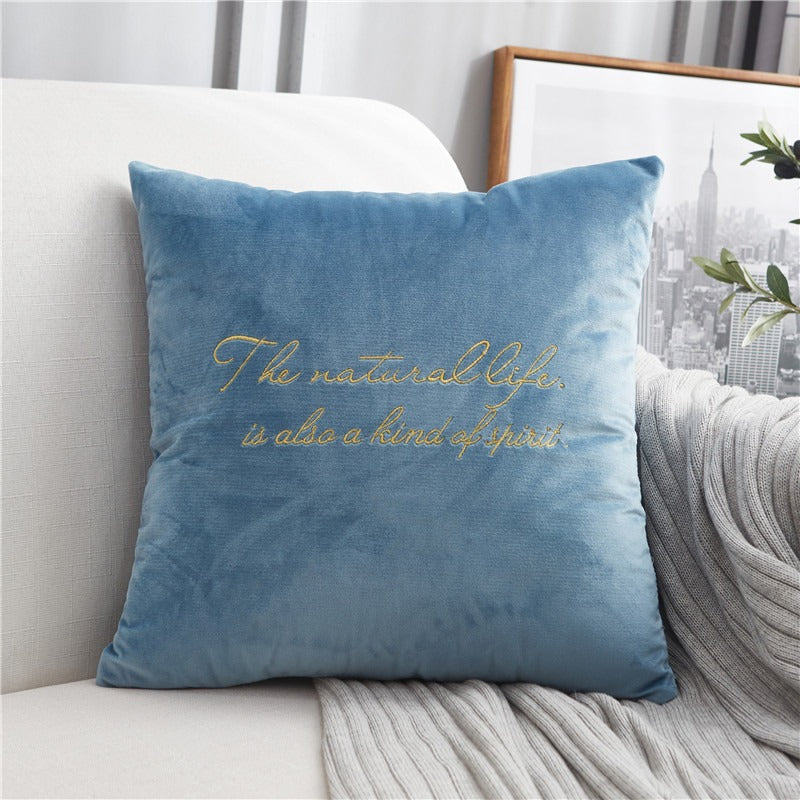 Nordic Light Luxury Velvet Sofa Living Room Cushion - Harmony Gallery