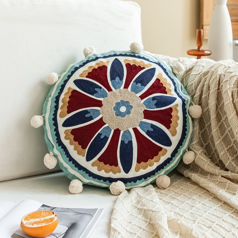 Moroccan Ethnic Round Homestay Decorative Sofa Cushion - Harmony Gallery