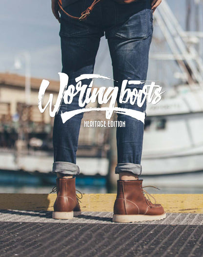 Middle-Cut Retro Tooling Motorcycle Men's Work Boot - Harmony Gallery