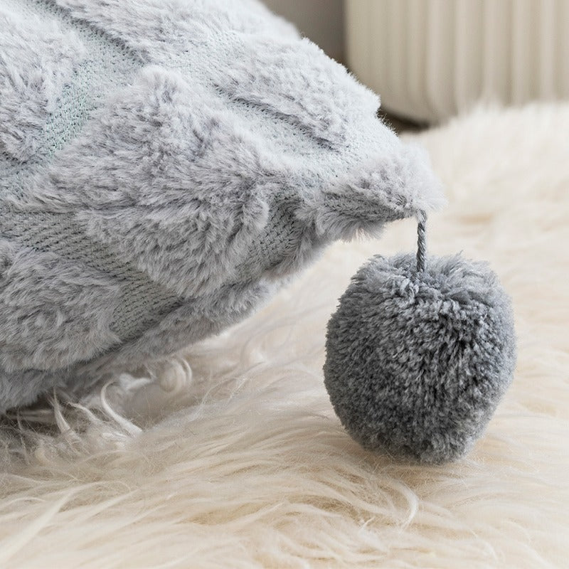 Embroidered Pompon Living Room Sofa Cushion - Harmony Gallery