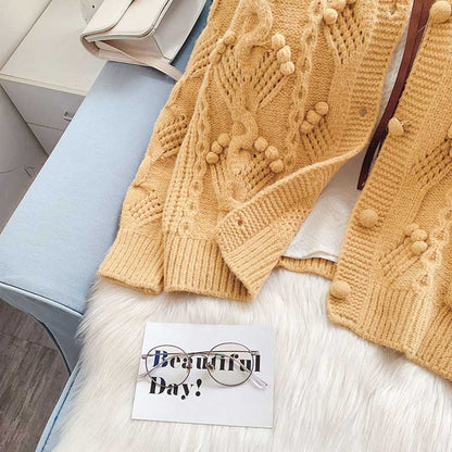 Spring Design Loose Knitted Women's Cardigan - Harmony Gallery
