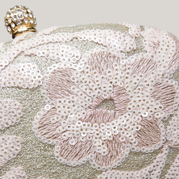 Flower Embroidery Texture Sequins Niche Clutch Bag - Harmony Gallery