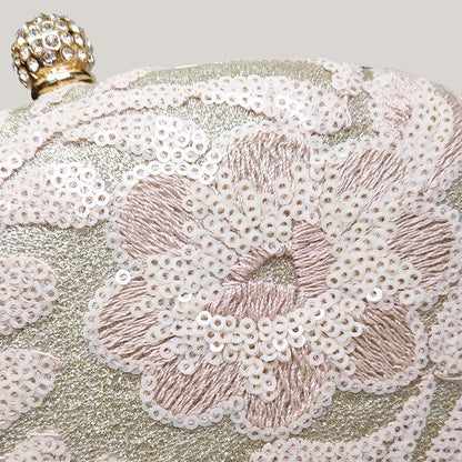 Flower Embroidery Texture Sequins Niche Clutch Bag - Harmony Gallery