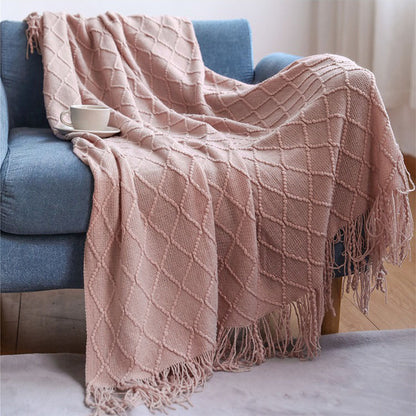 Four Seasons Knitted Nordic Style Sofa Decoration Blanket - Harmony Gallery